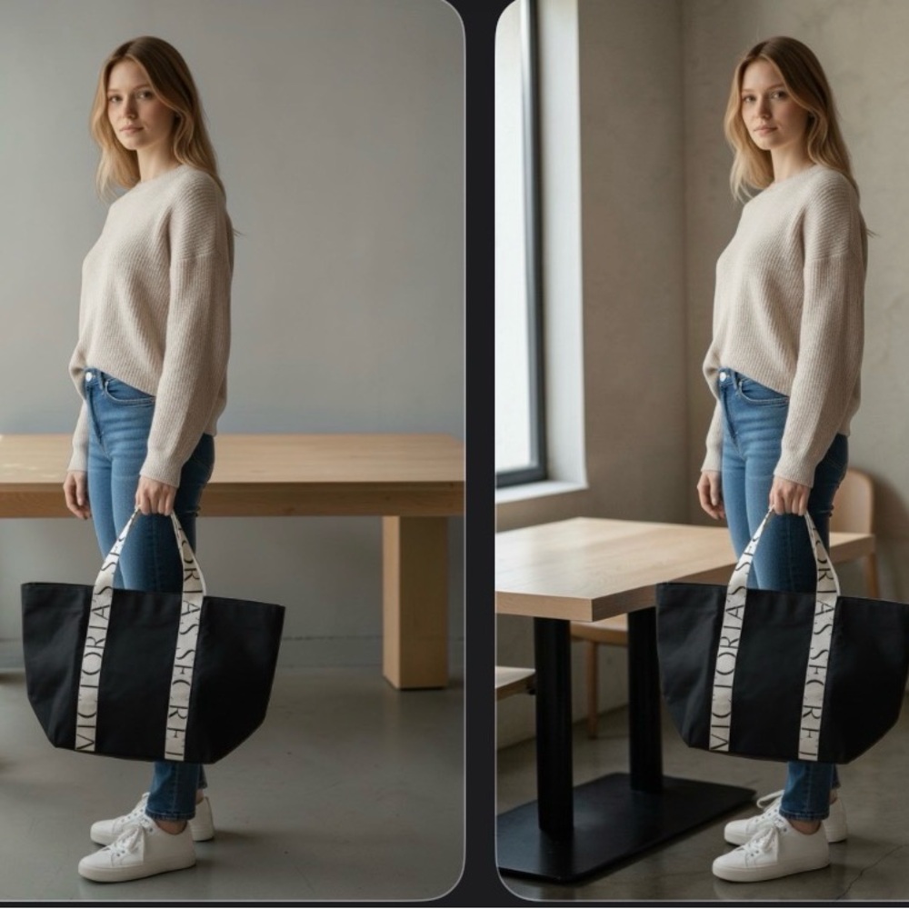 Stylish Black Tote Bag